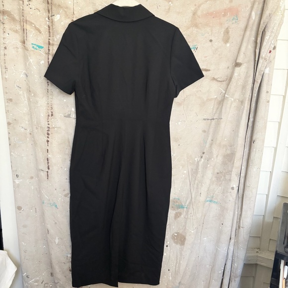 J Crew Collared Sheath Dress in Bi-Stretch Wool Blend - Picture 5 of 6